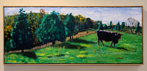 Black Angus Triptych - 20.5x49.5in