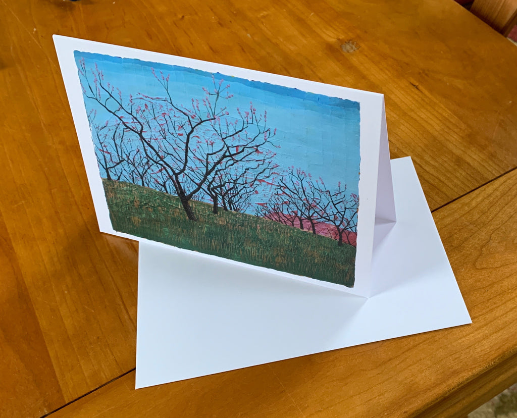 Peach Orchard Greeting Card
