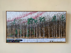 Ice at Walnut Creek Park Diptych - 24.5x46.5in